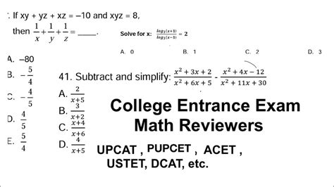 The College Entrance Test Cheat Sheet .